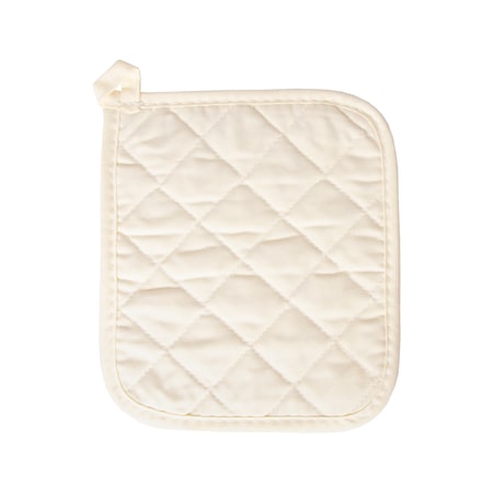Concepts Solid Quilted Fabric Pot Holder 50/50 Poly/Cotton Natural